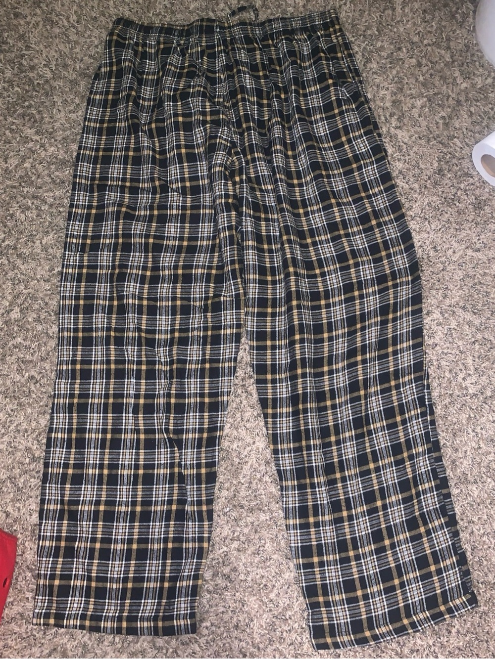 UCF Men's Plaid Lounge Pants in Black and Tan